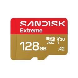 SANDISK 128GB Extreme Go microSD Card + Adapter, Up to 170MB/s Read Speeds